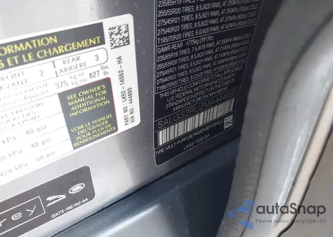 2021 Land Rover Range Rover Westminster from USA, damaged, VIN SALGS2RU2MA444693